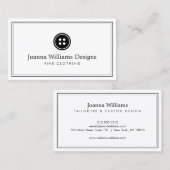 Eenvoudige Button Logo Seamstress, Tailor Visitekaartje (Voorkant / Achterkant)