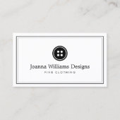 Eenvoudige Button Logo Seamstress, Tailor Visitekaartje (Voorkant)