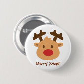 Eenvoudige Button van de Kind van de rode neus (Voorkant /achterkant)