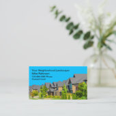 Eenvoudige buurt gazon landschapsarchitectuur visitekaartje (Staand voorkant)