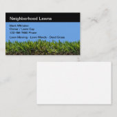 Eenvoudige buurt gazon service Visitekaartjes (Voorkant / Achterkant)