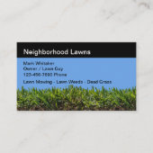 Eenvoudige buurt gazon service Visitekaartjes (Voorkant)