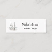 Eenvoudige Cactus QR code Interieur Design Mini Visitekaartje (Voorkant)