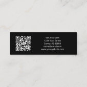 Eenvoudige Cactus QR code Interieur Design Mini Visitekaartje (Achterkant)