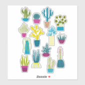 Eenvoudige Cactus Sticker (Vel)