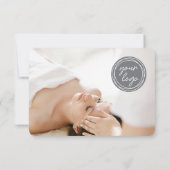 Eenvoudige Cadeaubon Aangepaste Foto Logo Kaart (Achterkant)