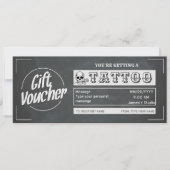 Eenvoudige cadeaubon voor een custom tattoo kaart (Voorkant)