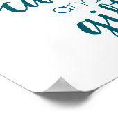 Eenvoudige cadeautafel | Blauwgroen Aqua elk feest Poster (Hoek)