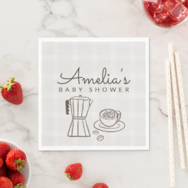 Eenvoudige Cafe Bebe Baby Shower Servet