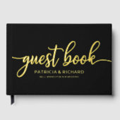 Eenvoudige calligrafie bruiloft gastenboek (Voorkant)