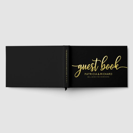 Eenvoudige calligrafie bruiloft gastenboek (Volledig)