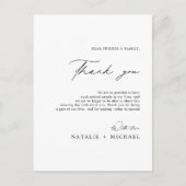 Eenvoudige Calligrafie Script Bedankkaart Ontvangs Briefkaart (Voorkant)