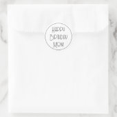 Eenvoudige Calligraphy Gefeliciteerd Mama Ronde Sticker (Tas)