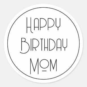 Eenvoudige Calligraphy Gefeliciteerd Mama Ronde Sticker