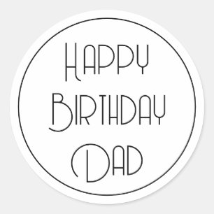 Eenvoudige Calligraphy Gefeliciteerd Papa Ronde Sticker