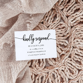 Eenvoudige Calligraphy Online Trouw RSVP Kaart