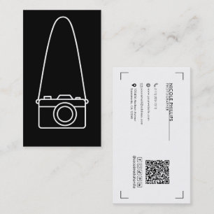 Eenvoudige Camera Minimale Whimsische Fotografie Visitekaartje