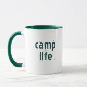 Eenvoudige Camp Life Blue-Green Waterverf Pine Tre Mok (Links)