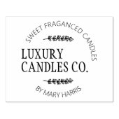 Eenvoudige Candle Small Business Logo, Aangepaste  Rubberstempel (Afrduk)