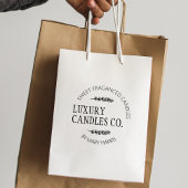 Eenvoudige Candle Small Business Logo, Aangepaste  Rubberstempel