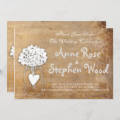 Eenvoudige Canvas Mason Jar bruiloft uitnodiging (Voorkant / Achterkant)