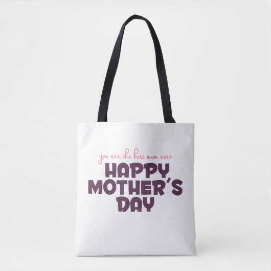 Eenvoudige Canvas tas voor beste mama ooit Moederd (Voorkant)