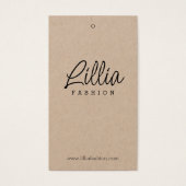 Eenvoudige Cardboard Kleding Hanging Display Prijs Visitekaartje (Voorkant)