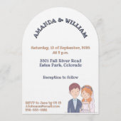 Eenvoudige, Cartoon-achtige echtgenoten illustrati Kaart (Achterkant)