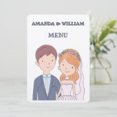 Eenvoudige, Cartoon-achtige echtgenoten illustrati Menu (Staand voorkant)