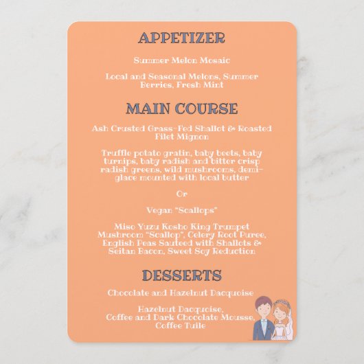 Eenvoudige, Cartoon-achtige echtgenoten illustrati Menu (Achterkant)