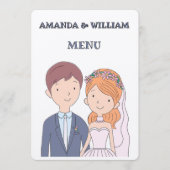 Eenvoudige, Cartoon-achtige echtgenoten illustrati Menu (Voorkant)