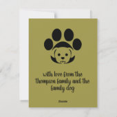 Eenvoudige cartoon hondenboom kerst Kaart (Achterkant)