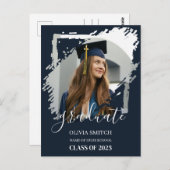 Eenvoudige Casual Afstuderen foto Briefkaart (Voorkant / Achterkant)