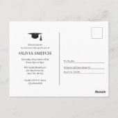 Eenvoudige Casual Afstuderen foto Briefkaart (Achterkant)