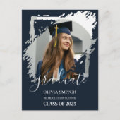 Eenvoudige Casual Afstuderen foto Briefkaart (Voorkant)