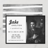 Eenvoudige Casual Afstuderen foto Kaart (Voorkant / Achterkant)