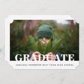 Eenvoudige Casual Afstuderen foto Kaart (Voorkant / Achterkant)