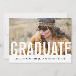 Eenvoudige Casual Afstuderen grafische foto Kaart