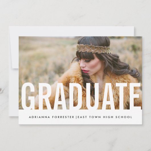 Eenvoudige Casual Afstuderen grafische foto Kaart (Voorkant)