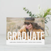 Eenvoudige Casual Afstuderen grafische foto Kaart (Staand voorkant)