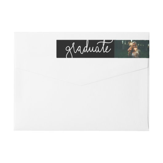 Eenvoudige Casual Afstuderen Typografie Foto (Achterkant)