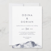 Eenvoudige Casual bruiloft in gebergte Kaart (Voorkant)