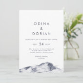 Eenvoudige Casual bruiloft in gebergte Kaart (Staand voorkant)