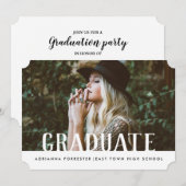 Eenvoudige Casual Krachtige Afstudeerfoto Kaart (Voorkant / Achterkant)