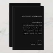 Eenvoudige Casual schrijfmachine bruiloft Kaart (Voorkant / Achterkant)