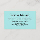 Eenvoudige, Casual, Turquoise "We hebben ons verpl Visitekaartje (Voorkant)