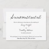 Eenvoudige, Casual uitgestelde aankondiging huweli (Voorkant)