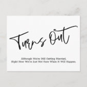 Eenvoudige Casual uitgestelde huwelijksaankondigin Briefkaart (Voorkant)