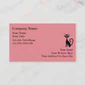 Eenvoudige Cat Visitekaartjes (Achterkant)