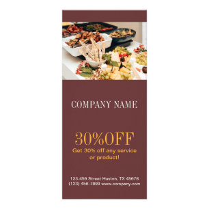 Eenvoudige Catering Rack Card   Vers gemaakt voor  Reclamekaart